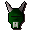 Green halloween mask